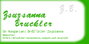 zsuzsanna bruckler business card